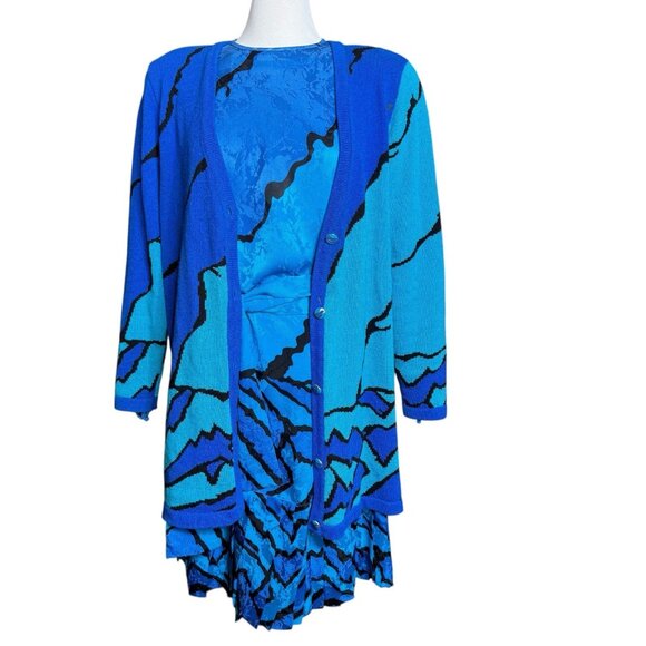 Vintage 80’s Anne Crimmins UMI Collection Silk Women’s dress and Sweater - Picture 3 of 12